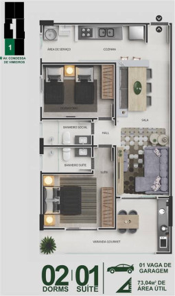 Imagem Apartamento com 2 Quartos à Venda, 73 m² em Centro - Itanhaem