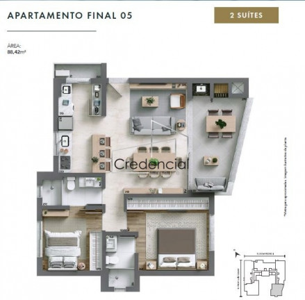 Imagem Apartamento com 2 Quartos à Venda, 88 m² em água Verde - Curitiba Imagem Apartamento com 2 Quartos à Venda, 88 m² em água Verde - Curitiba