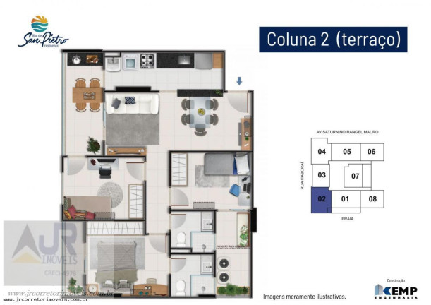 Imagem Apartamento com 3 Quartos à Venda, 80 m² em Praia Itaparica - Vila Velha Imagem Apartamento com 3 Quartos à Venda, 80 m² em Praia Itaparica - Vila Velha
