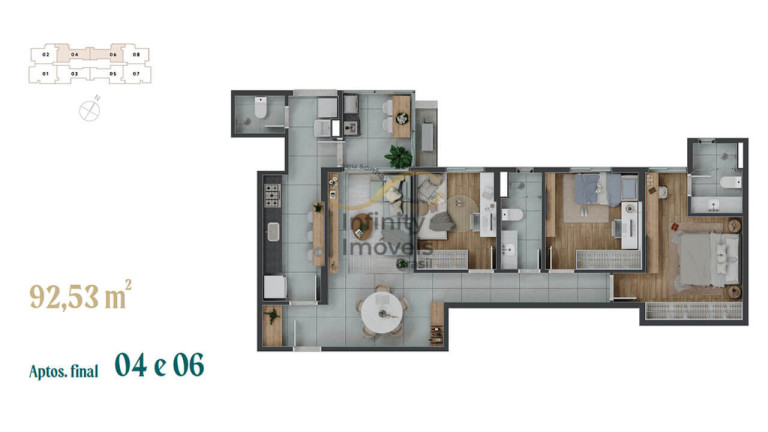 Imagem Apartamento com 3 Quartos à Venda, 90 m² em Serra Do Curral Del Rey - Nova Lima