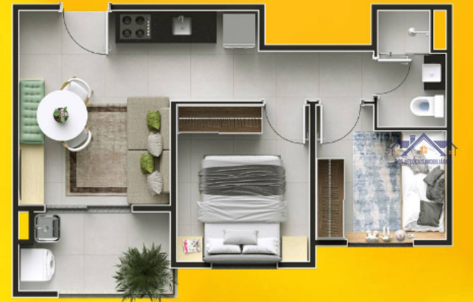 Imagem Apartamento com 2 Quartos à Venda, 39 m² Imagem Apartamento com 2 Quartos à Venda, 39 m²