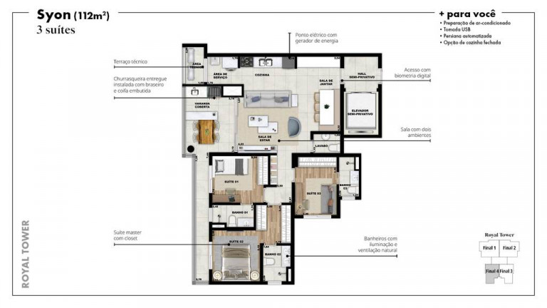 Imagem Apartamento com 4 Quartos à Venda, 187 m² em Vila São Francisco - Osasco