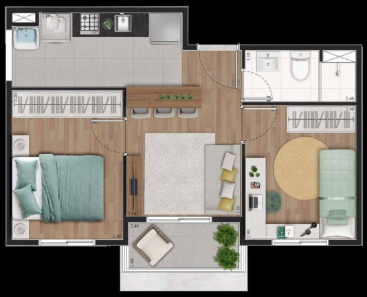 Imagem Imóvel com 2 Quartos à Venda, 49 m² em Vila Santa Catarina - São Paulo Imagem Imóvel com 2 Quartos à Venda, 49 m² em Vila Santa Catarina - São Paulo