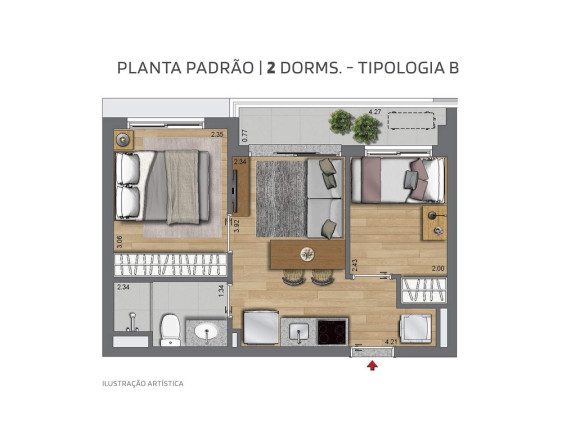Imagem Apartamento com 2 Quartos à Venda, 36 m² em Alto Da Boa Vista - São Paulo