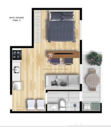 Imagem Apartamento com 1 Quarto à Venda, 30 m² em Vila Galvão - Guarulhos