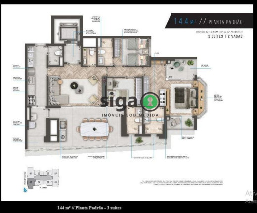 Imagem Apartamento com 3 Quartos à Venda, 114 m² em Brooklin - São Paulo