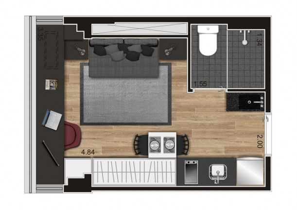 Imagem Studio com 1 Quarto à Venda, 71 m² em Pinheiros - São Paulo