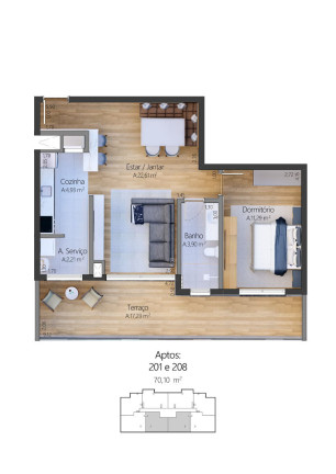 Imagem Imóvel com 2 Quartos à Venda, 84 m² em Moura - Gramado