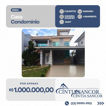 Casa com 3 Quartos à Venda, 360 m² em Loteamento Sonho Dourado - Campos Dos Goytacazes