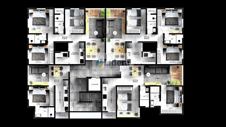 Imagem Apartamento com 2 Quartos à Venda, 59 m² em Bessa - João Pessoa