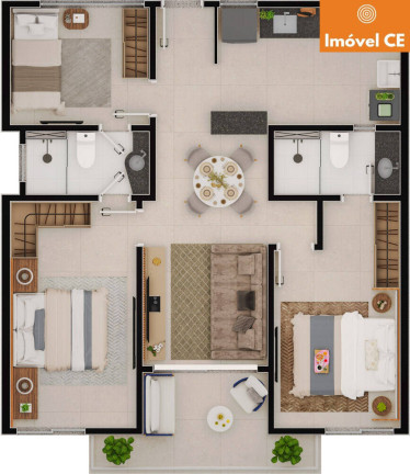 Imagem Apartamento com 3 Quartos à Venda, 67 m² em Cumbuco - Caucaia Imagem Apartamento com 3 Quartos à Venda, 67 m² em Cumbuco - Caucaia