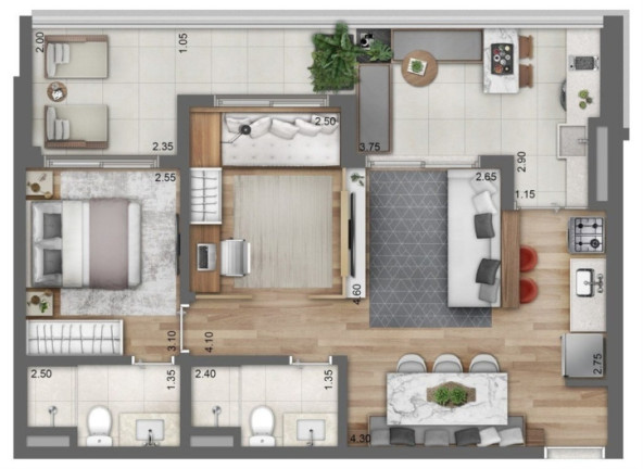 Imagem Apartamento com 2 Quartos à Venda, 70 m² em Perdizes - São Paulo