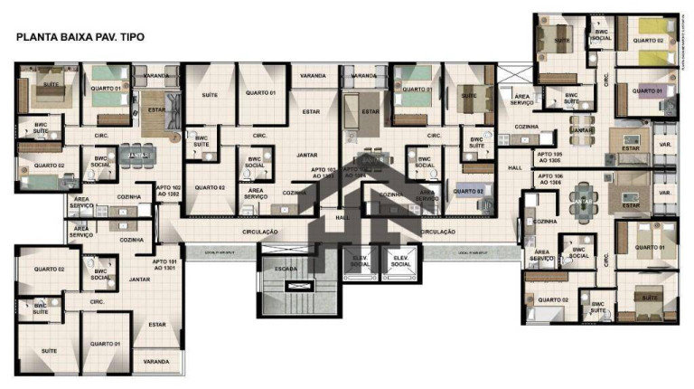 Imagem Apartamento com 3 Quartos à Venda, 62 m² em Casa Caiada - Olinda Imagem Apartamento com 3 Quartos à Venda, 62 m² em Casa Caiada - Olinda