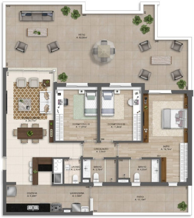 Imagem Apartamento com 3 Quartos à Venda, 167 m² em Três Figueiras - Porto Alegre