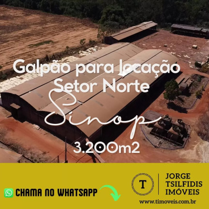 Imagem Galpão para Alugar, 3.200 m² em Setor Industrial - Sinop Imagem Galpão para Alugar, 3.200 m² em Setor Industrial - Sinop