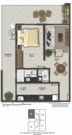 Imagem Apartamento com 1 Quarto à Venda,  em Braga - Cabo Frio