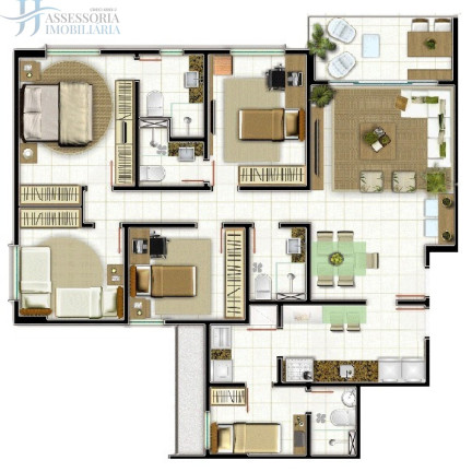 Imagem Apartamento com 4 Quartos para Alugar ou Temporada, 120 m² em Capim Macio - Natal