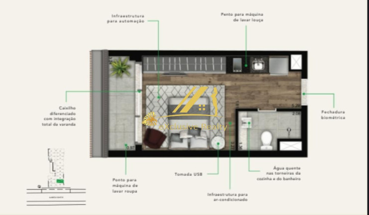 Imagem Imóvel com 1 Quarto à Venda, 34 m² em Cerqueira César - São Paulo