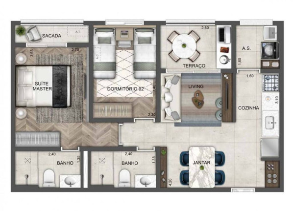 Apartamento com 2 Quartos à Venda, 143 m² em Butantã - São Paulo