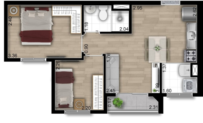 Imagem Apartamento com 2 Quartos à Venda, 39 m² em Vila Carrão - São Paulo Imagem Apartamento com 2 Quartos à Venda, 39 m² em Vila Carrão - São Paulo