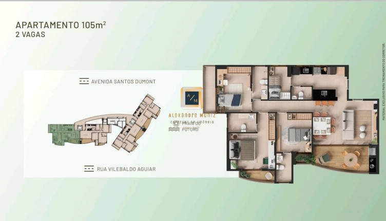 Imagem Apartamento com 3 Quartos à Venda, 105 m² em Cocó - Fortaleza Imagem Apartamento com 3 Quartos à Venda, 105 m² em Cocó - Fortaleza
