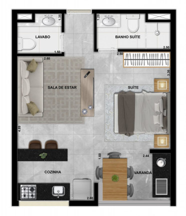 Imagem Apartamento com 2 Quartos à Venda, 63 m² em Quintaúna - Osasco