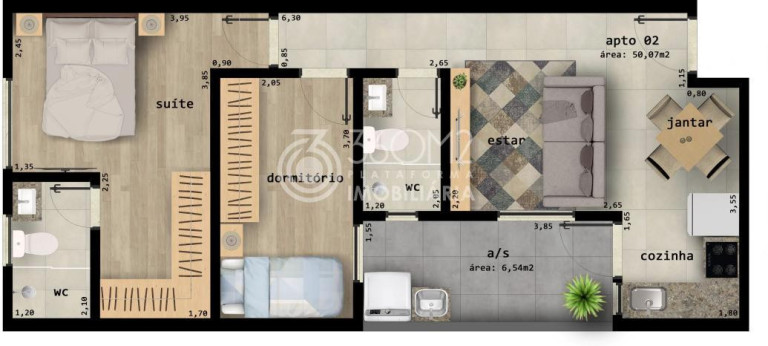 Apartamento com 2 Quartos à Venda, 50 m² em Vila Curuçá - Santo André