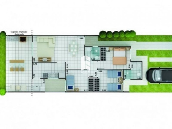 Imagem Casa com 3 Quartos à Venda, 67 m² em Cerrito - Santa Maria