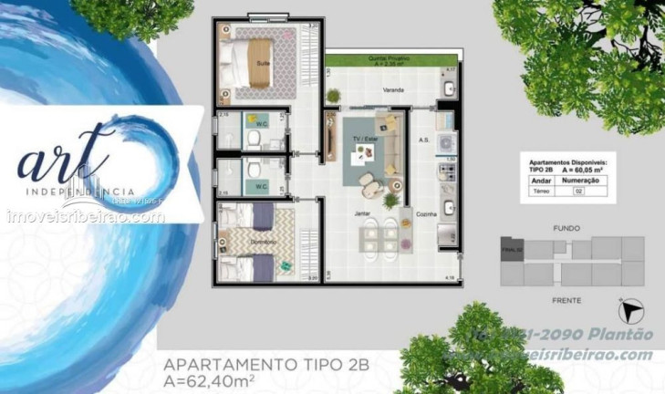 Imagem Apartamento com 2 Quartos à Venda, 55 m² em Campos Elíseos - Ribeirão Preto