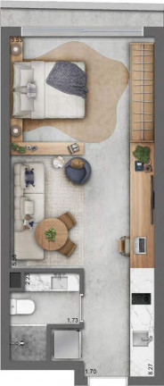 Imagem Imóvel com 1 Quarto à Venda, 34 m² em Azenha - Porto Alegre