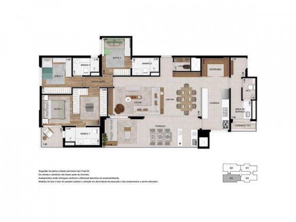 Imagem Apartamento com 4 Quartos à Venda, 155 m² em Taquaral - Campinas