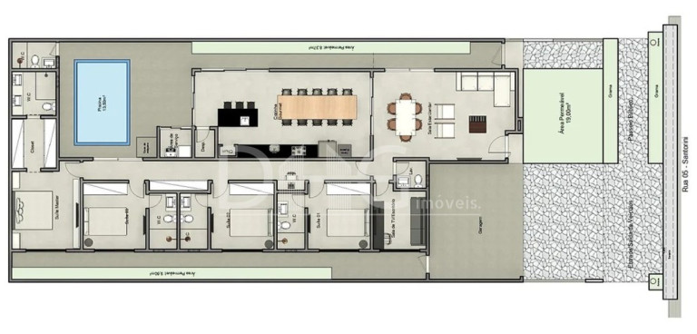 Sobrado com 4 Quartos à Venda,  em Santorini Residencial Club - Paulínia