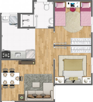 Imagem Apartamento com 2 Quartos à Venda, 42 m² em Jardim Roseira - Campinas