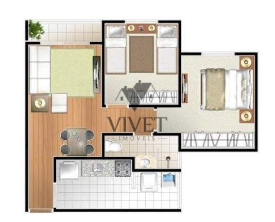 Imagem Apartamento com 2 Quartos à Venda, 53 m² em Jardim Guarujá - Sorocaba Imagem Apartamento com 2 Quartos à Venda, 53 m² em Jardim Guarujá - Sorocaba