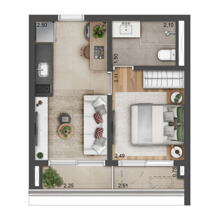 Imagem Apartamento com 1 Quarto à Venda, 33 m² em Moema - São Paulo