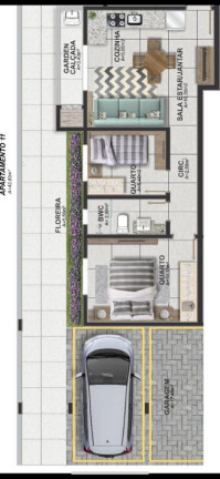 Imagem Apartamento com 2 Quartos à Venda, 44 m² em Bom Jesus - São José Dos Pinhais