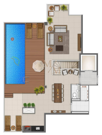 Imagem Cobertura com 4 Quartos à Venda, 343 m² em Gonzaga - Santos Imagem Cobertura com 4 Quartos à Venda, 343 m² em Gonzaga - Santos