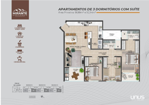 Imagem Apartamento com 3 Quartos à Venda, 170 m² em Coqueiros - Florianópolis Imagem Apartamento com 3 Quartos à Venda, 170 m² em Coqueiros - Florianópolis