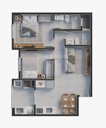 Imagem Apartamento com 2 Quartos à Venda, 56 m² em Praia Brava - Itajaí Imagem Apartamento com 2 Quartos à Venda, 56 m² em Praia Brava - Itajaí