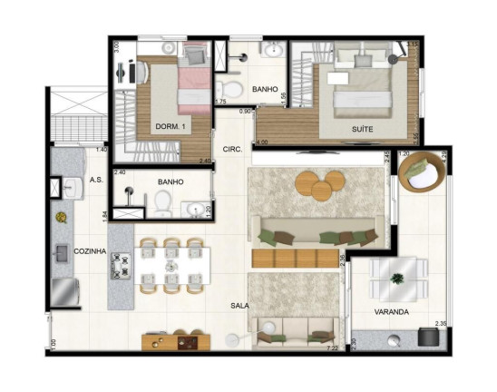 Imagem Apartamento com 3 Quartos à Venda, 71 m² em Vila Osasco - Osasco Imagem Apartamento com 3 Quartos à Venda, 71 m² em Vila Osasco - Osasco