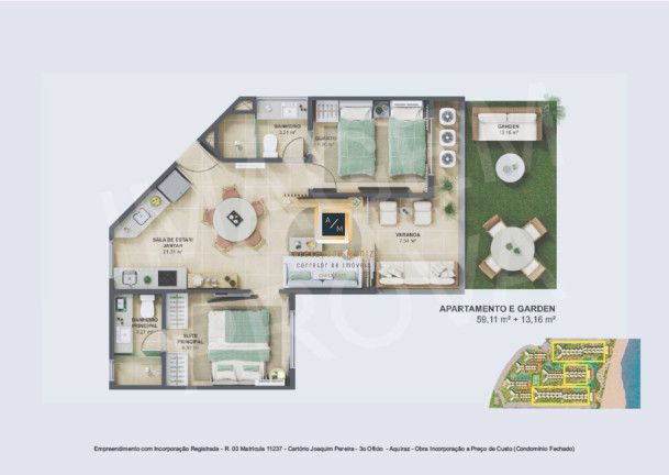 Imagem Apartamento com 1 Quarto à Venda, 36 m² em Riviera - Aquiraz Imagem Apartamento com 1 Quarto à Venda, 36 m² em Riviera - Aquiraz
