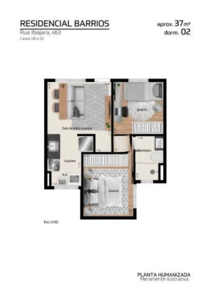 Imagem Apartamento com 2 Quartos à Venda, 36 m² em Parada Xv De Novembro - São Paulo Imagem Apartamento com 2 Quartos à Venda, 36 m² em Parada Xv De Novembro - São Paulo