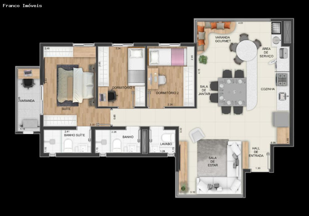 Imagem Apartamento com 3 Quartos à Venda, 112 m² em Vila Floresta - Santo André