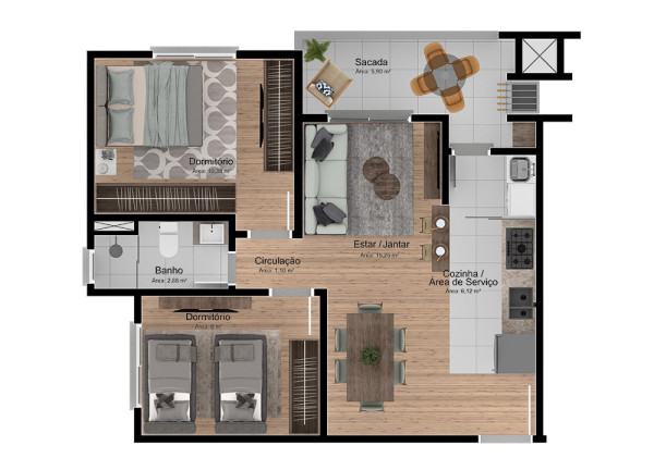 Imagem Apartamento com 1 Quarto à Venda, 45 m² em Freitas - Sapucaia Do Sul