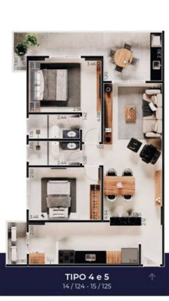 Imagem Apartamento com 2 Quartos à Venda, 78 m² em Guilhermina - Praia Grande