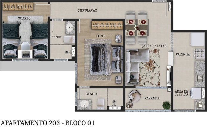 Imagem Apartamento com 1 Quarto à Venda, 80 m² em Ponta De Campina - Cabedelo Imagem Apartamento com 1 Quarto à Venda, 80 m² em Ponta De Campina - Cabedelo