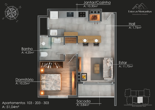 Imagem Apartamento com 1 Quarto à Venda, 51 m² em Várzea Grande - Gramado Imagem Apartamento com 1 Quarto à Venda, 51 m² em Várzea Grande - Gramado