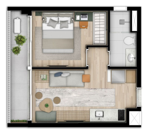 Imagem Apartamento com 1 Quarto à Venda, 32 m² em Ipiranga - São Paulo