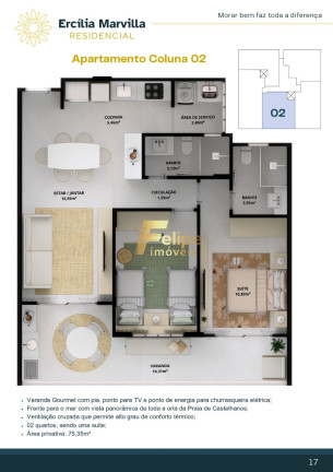 Imagem Imóvel com 3 Quartos à Venda, 88 m² em Castelhanos - Anchieta