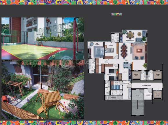 Imagem Apartamento com 3 Quartos à Venda, 146 m² em Capim Macio - Natal Imagem Apartamento com 3 Quartos à Venda, 146 m² em Capim Macio - Natal